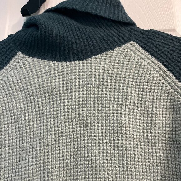 Madewell *Eastbrook* Colorblock Turtleneck | Cross-Back | XXS Cotton-Merino Yarn - Picture 7 of 13